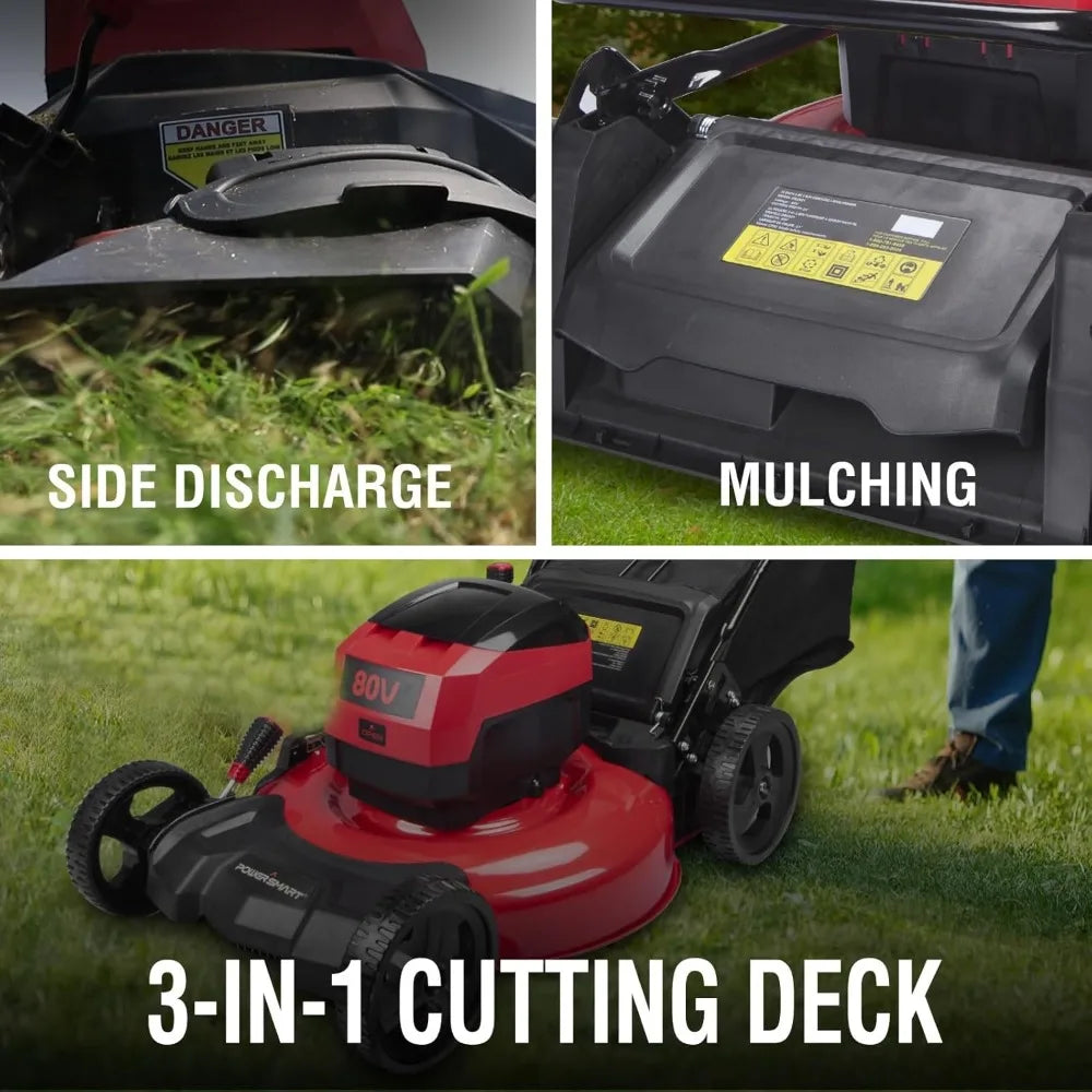80V MAX 21in. Cordless Push Lawn Mower, 3-in-1 Brushless Battery Lawn Mower with 6.0Ah Battery and Charger (DB2821)