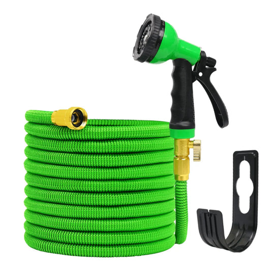 GardenJoy 50-100FT Expandable Garden Hose with Holder and 10 Spray Nozzle Flexible Water Hose for Home Garden Watering