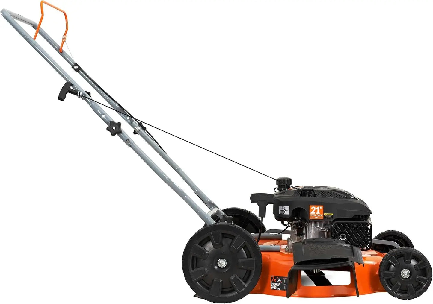 21 Gas Walk Behind Lawn Mower 2 In 1 170cc High Rear Wheels