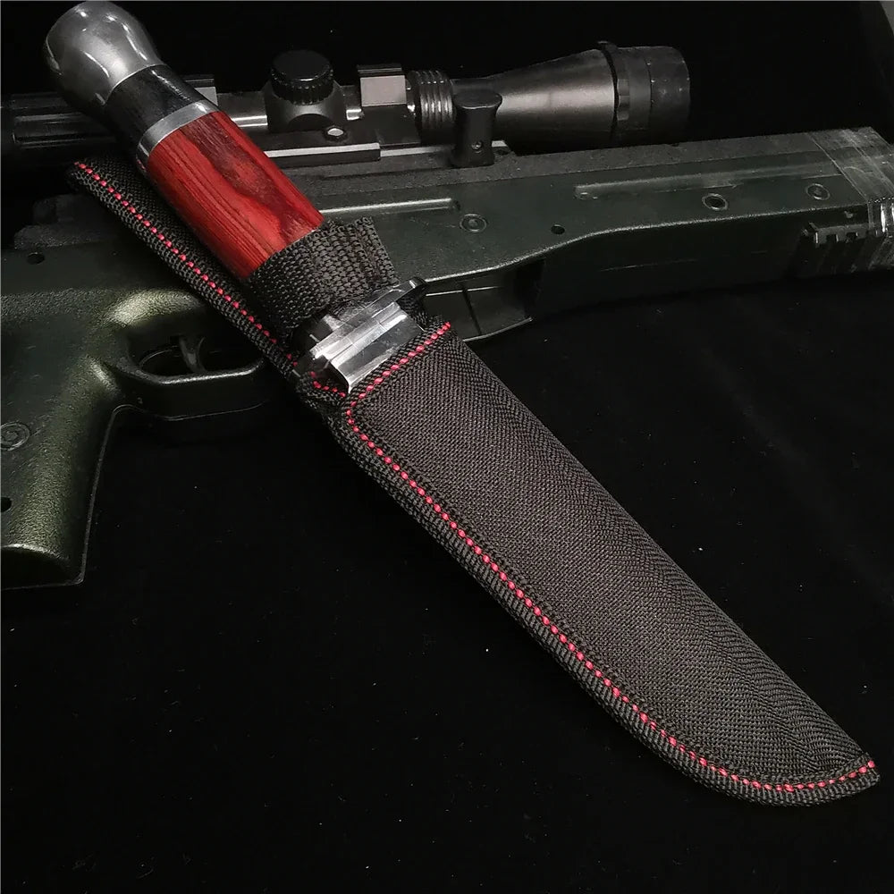 Stainless Steel Outdoor Hunting Knife With Nylon Cover