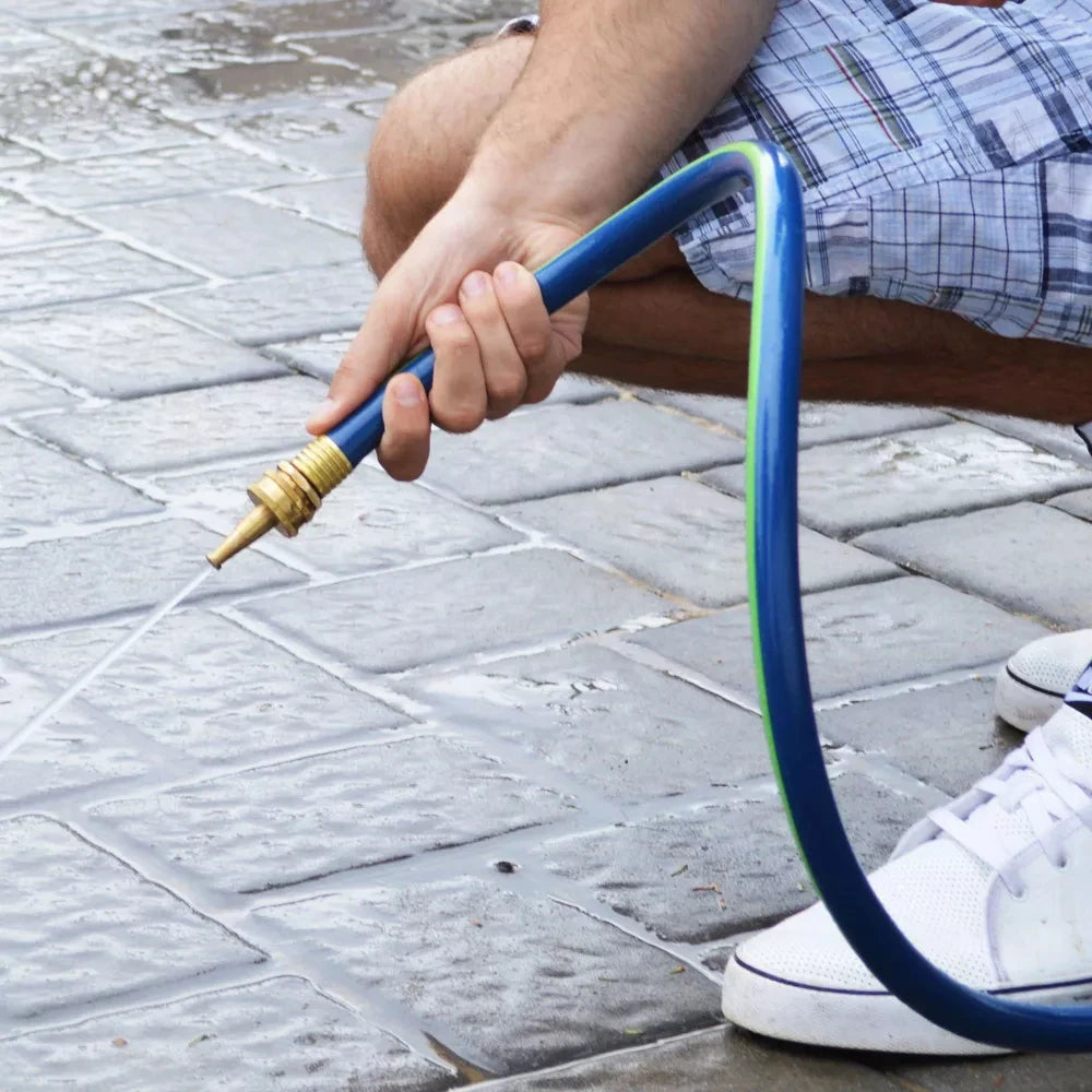Heavy Duty Garden Hose 50ft 5/8 Inch Flexible Water Hose With Leak Resistant Couplings All Weather Flexibility Durable Outdoor Hose