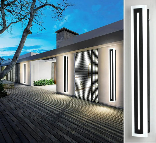 Outdoor Long Strip Frosted Acrylic LED Wall Sconce IP67