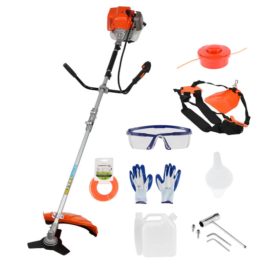 Gas Powered 52cc String Trimmer Hedge Cutter 2 In 1