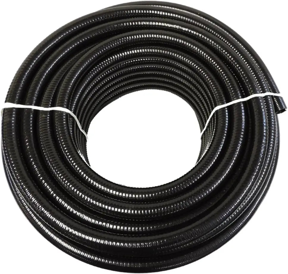 Black Flexible PVC Pipe 1-1/4 Inch Diameter 100 Feet for Koi Ponds Irrigation and Water Gardens