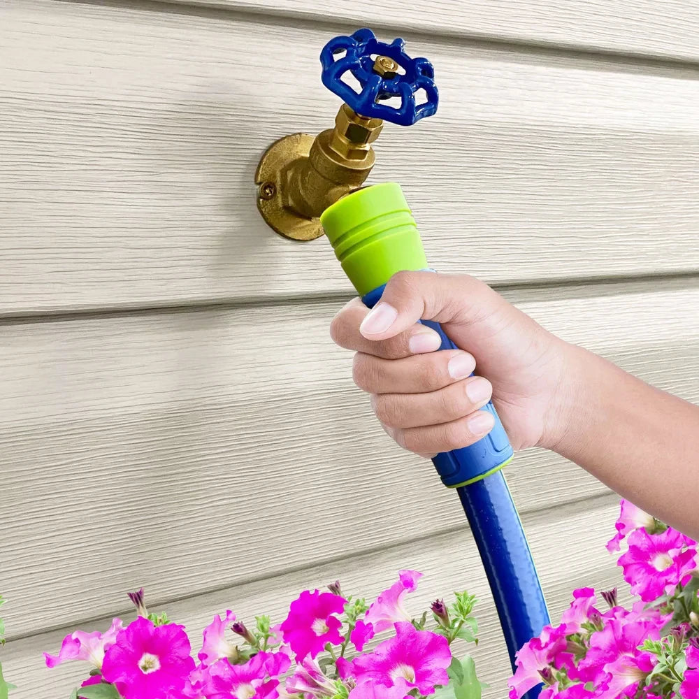 Heavy Duty Garden Hose 50ft 5/8 Inch Flexible Water Hose With Leak Resistant Couplings All Weather Flexibility Durable Outdoor Hose