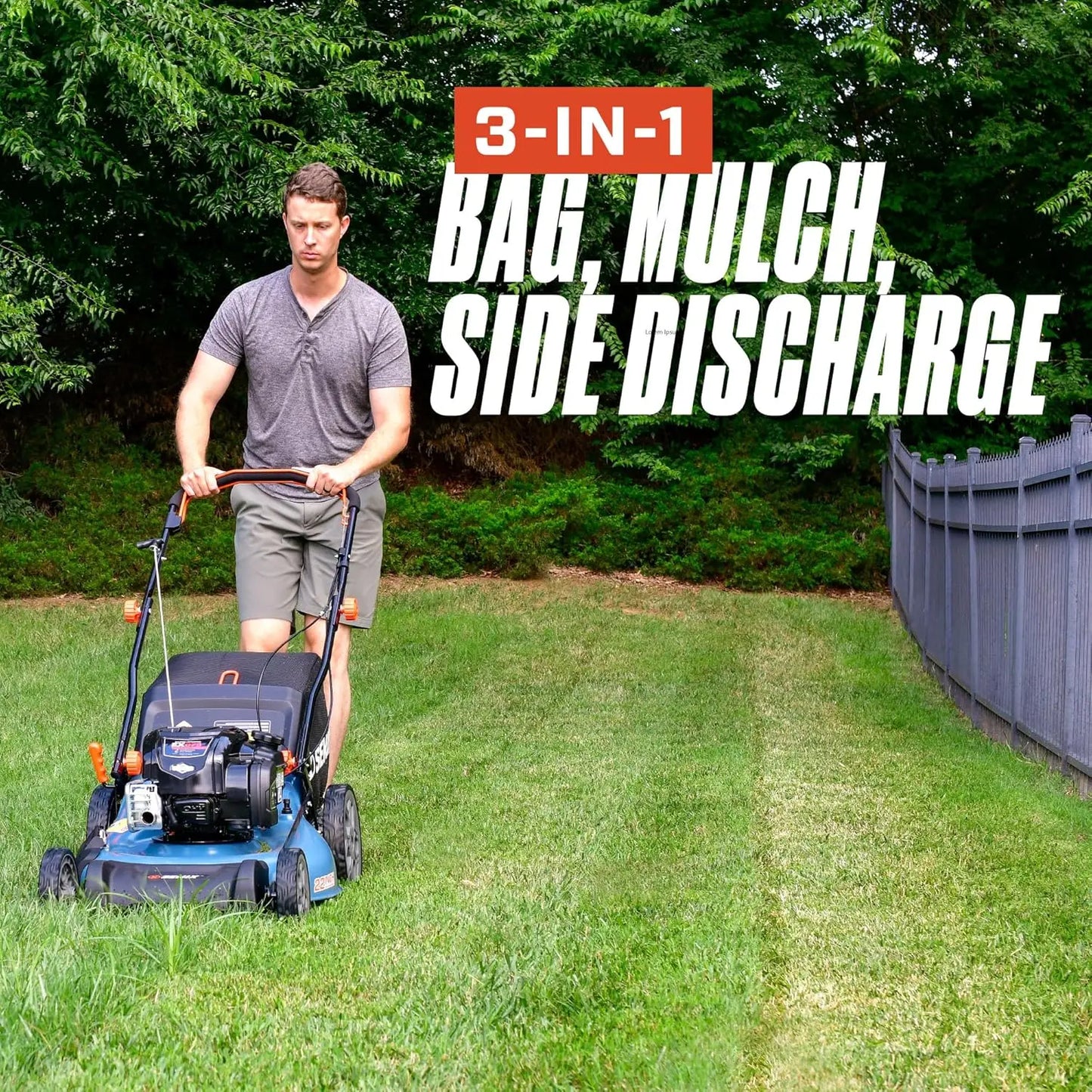 LSSG H1 22 Inch Self Propelled Gas Lawn Mower 163cc