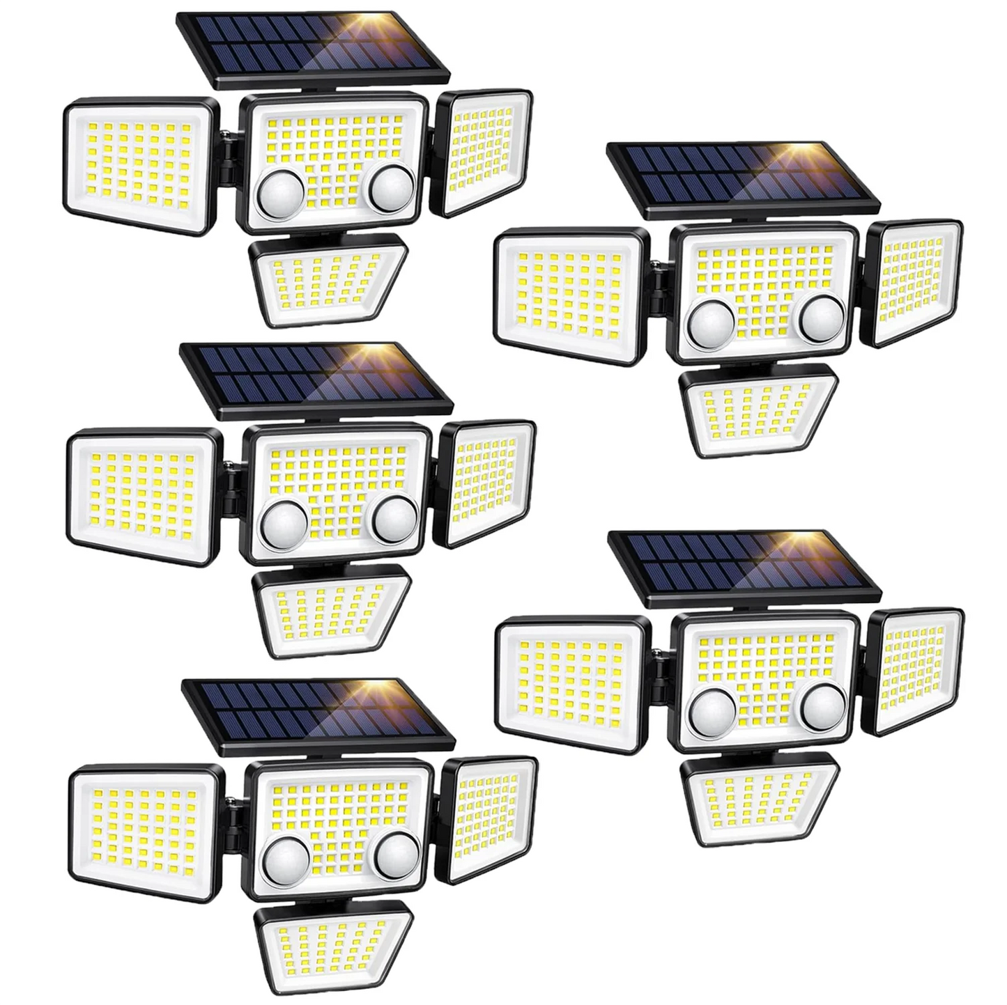 Solar Outdoor Lights 3000LM 188 LED Motion Sensor Flood Security Lights for Backyard Patio