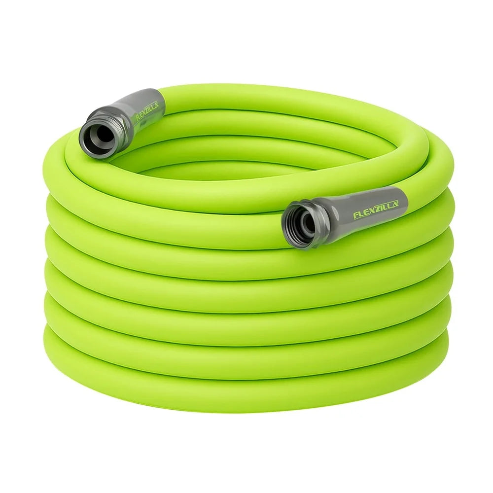 Premium Garden Hose 5/8 Inch x 75 Feet Lightweight Durable Hybrid Polymer Zero Memory UV Resistant Leak Free O Ring Aircraft Aluminum