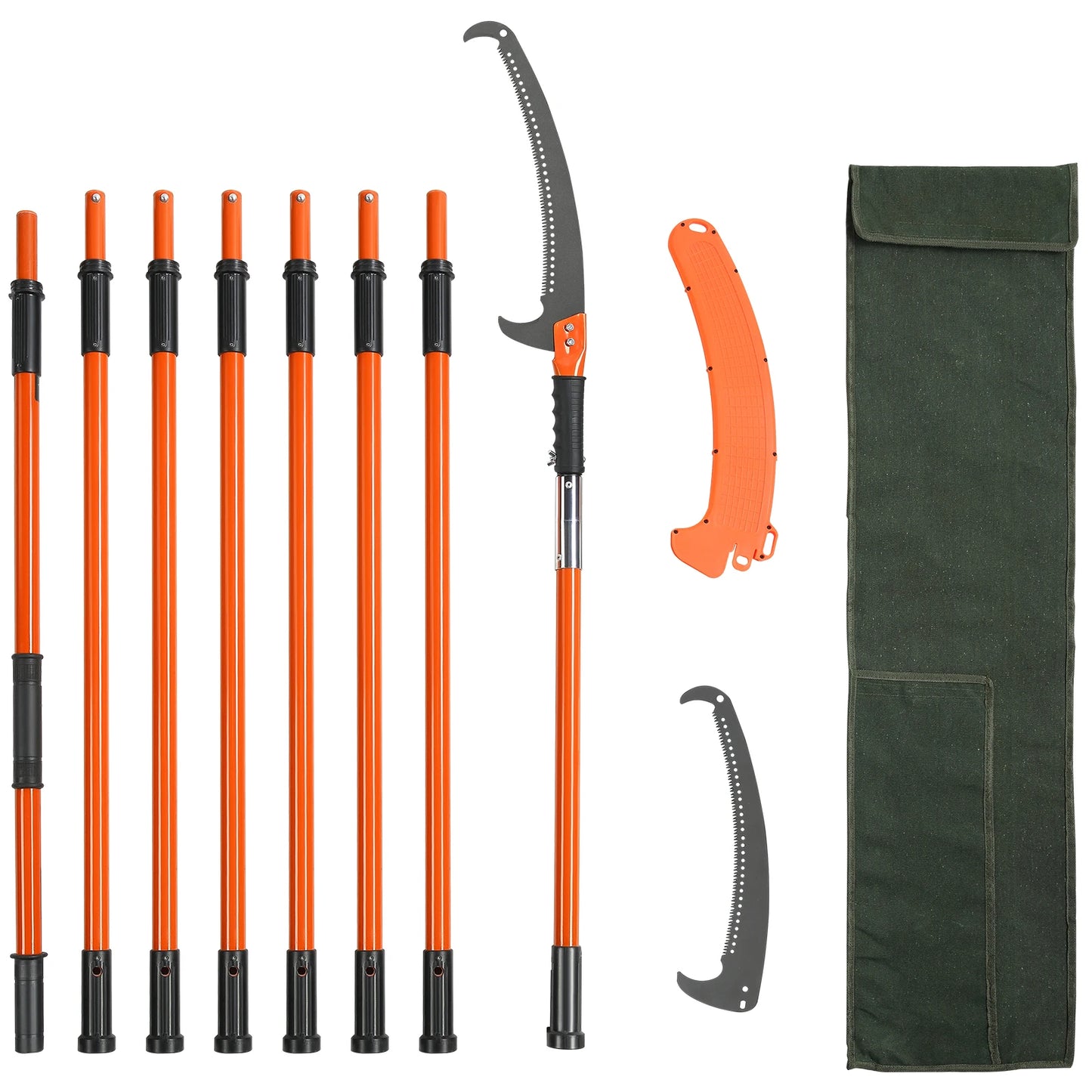 SucceBuy Telescopic Pole Saw Tree Pruner Aluminum Handle