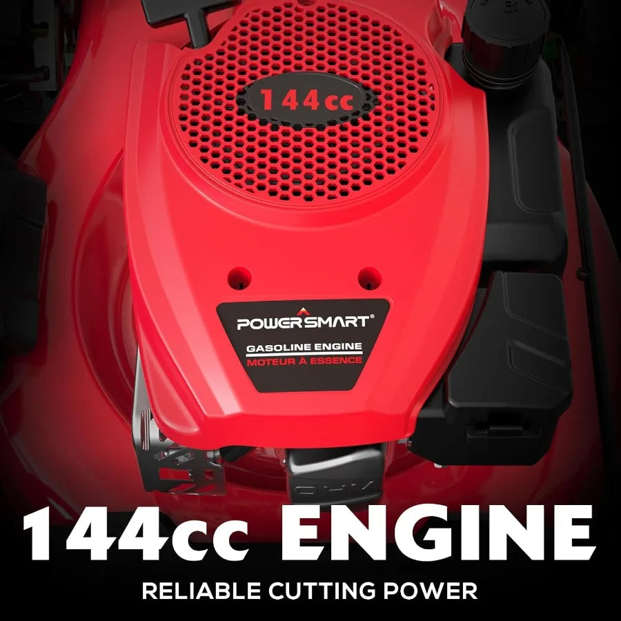 Gas Powered 21 Inch 144cc 2 In 1 Walk Behind Lawn Mower For Large Yard