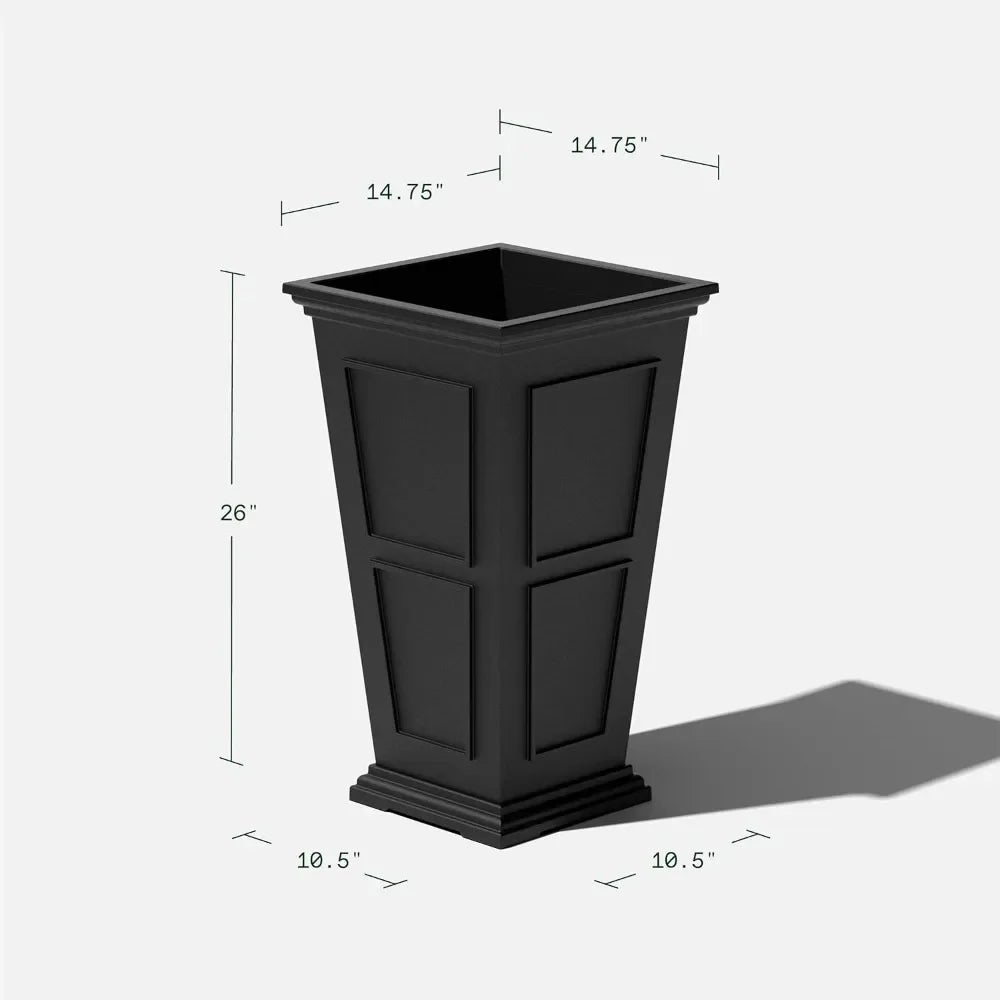 Tall Plastic Planter for Outdoor Use - Crack Resistant Design