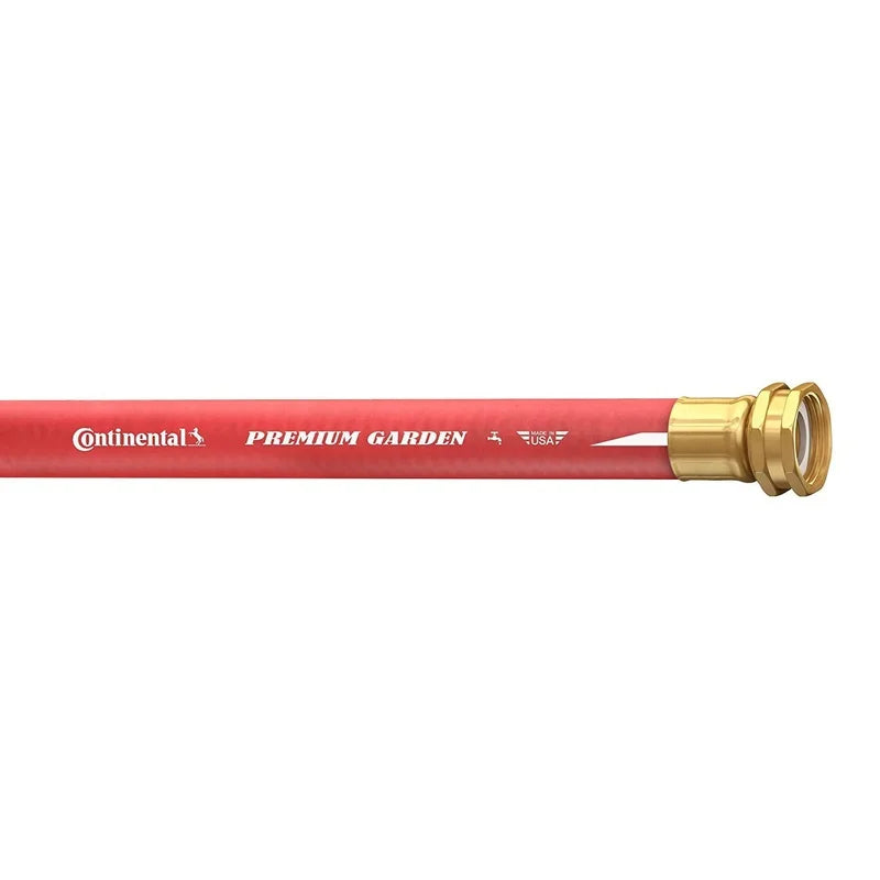 Premium Heavy Duty Rubber Hot Water Garden Hose 5/8 Inch x 50 Feet Abrasion Resistant Kink Free Brass Fittings High Pressure