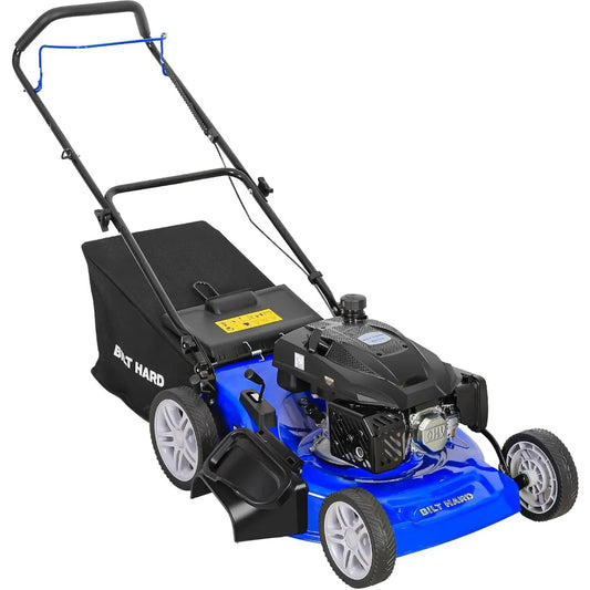 21 Inch Gas Powered Lawn Mower Three In One Bagging Mulching