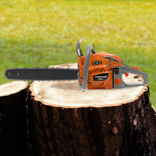 58cc Gas Chainsaw With Tool Bag And Double Bolts Stability
