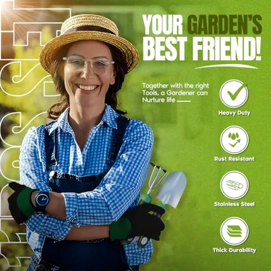 Heavy Duty Stainless Steel Garden Tool Set 11 Piece