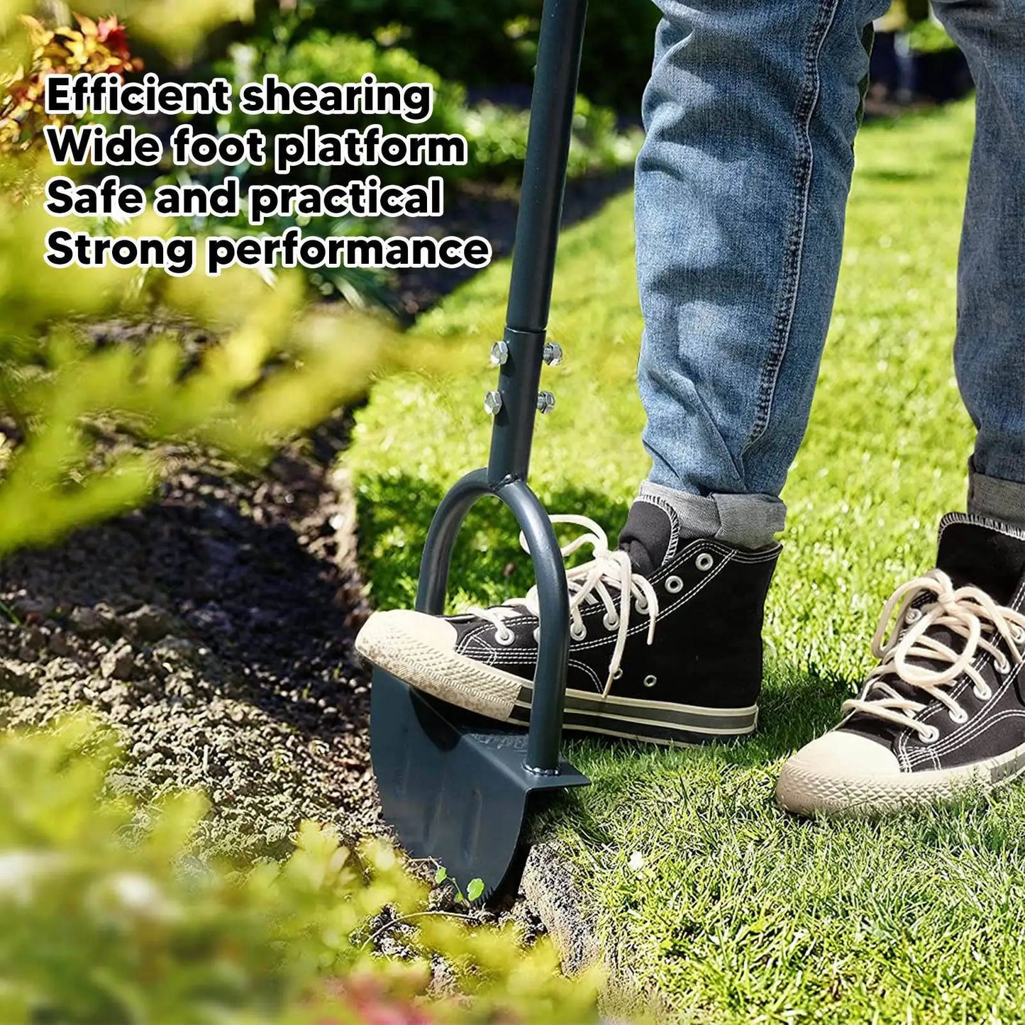 Half Moon Lawn Edger Carbon Steel Manual Trimming Shovel
