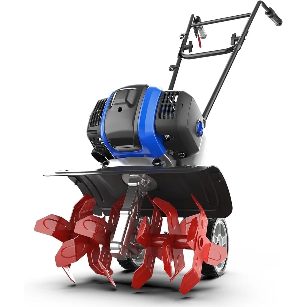 53cc Gas Powered Garden Tiller With Adjustable Depth Handle