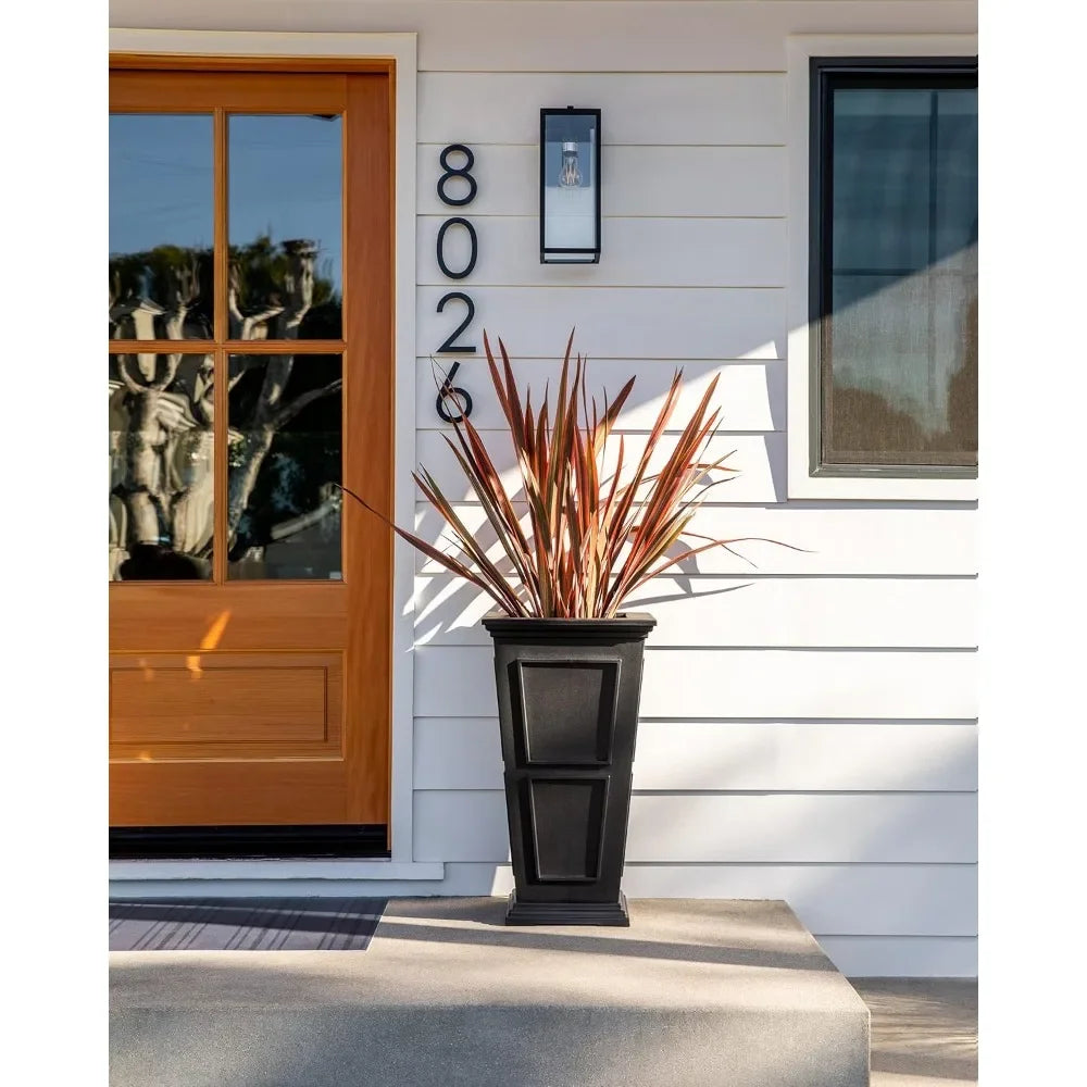 Tall Plastic Planter for Outdoor Use - Crack Resistant Design
