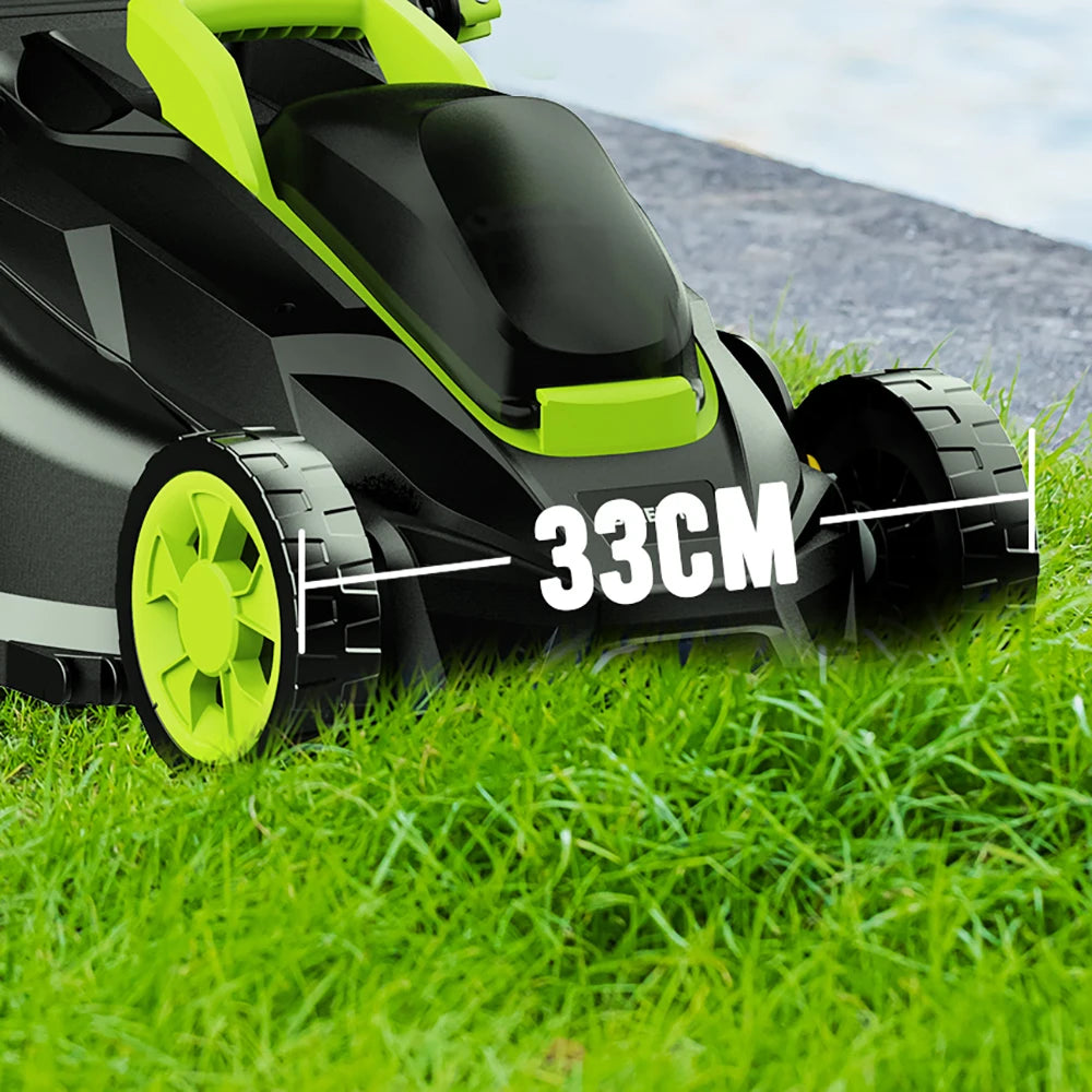 Deli 13 Inch Cordless Brushless Electric Lawn Mower 21V 4Ah