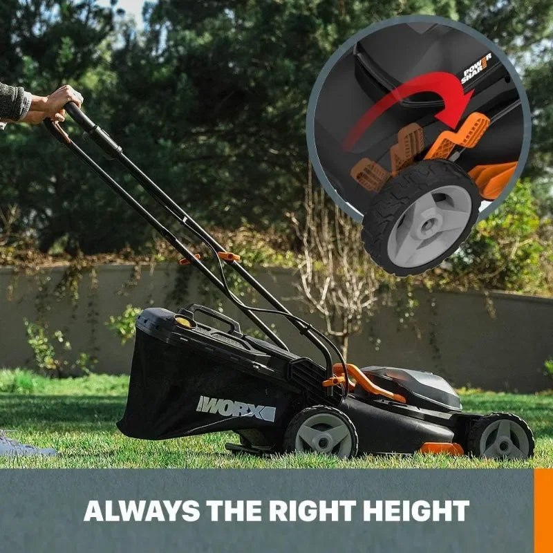 Worx 40V 17 Inch Cordless Lawn Mower Two Batteries Included
