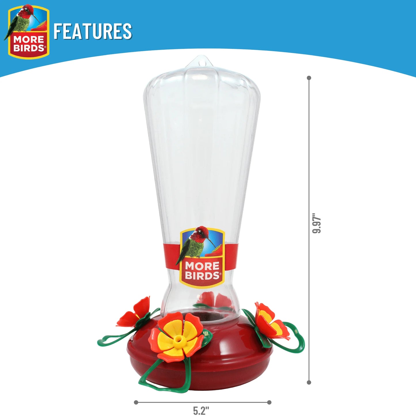 4 Pack Hummingbird Feeder 25 Ounce Capacity Clear Plastic Design