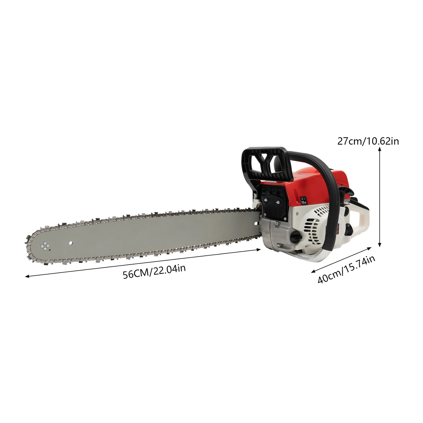 22 Inch 52cc Gas Chainsaw 2000W 7500RPM 2 Stroke Gas Powered