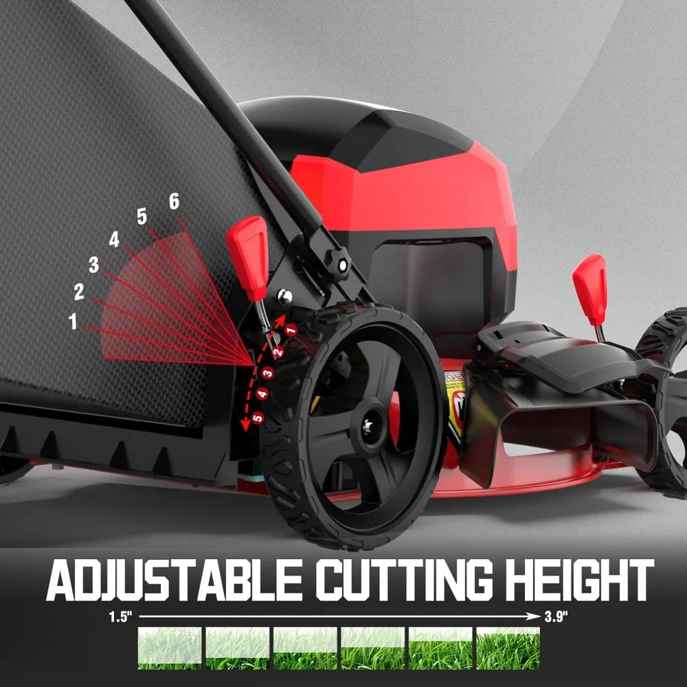 40V 17" Cordless Lawn Mower with 4.0Ah &40V（2 * 2.0Ah） Cordless Leaf Blower Combo Set