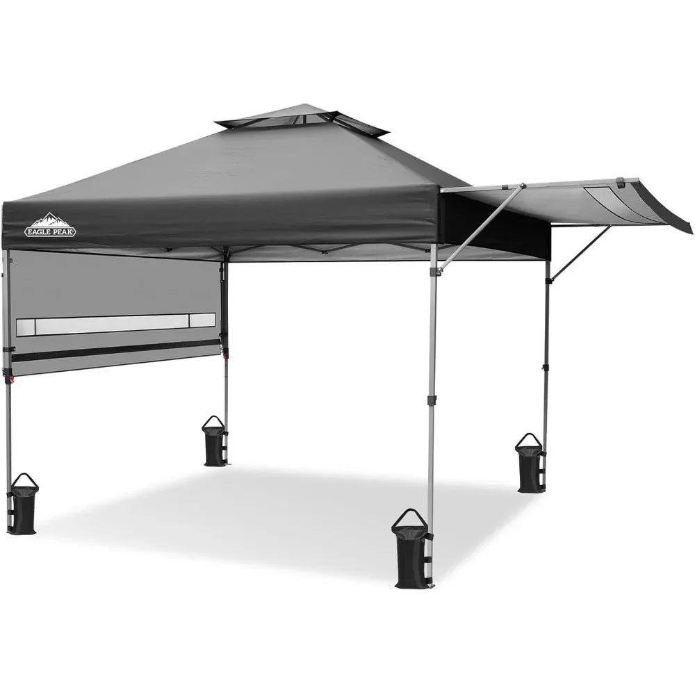 17x10 Pop Up Gazebo Canopy Tent With Adjustable Awnings