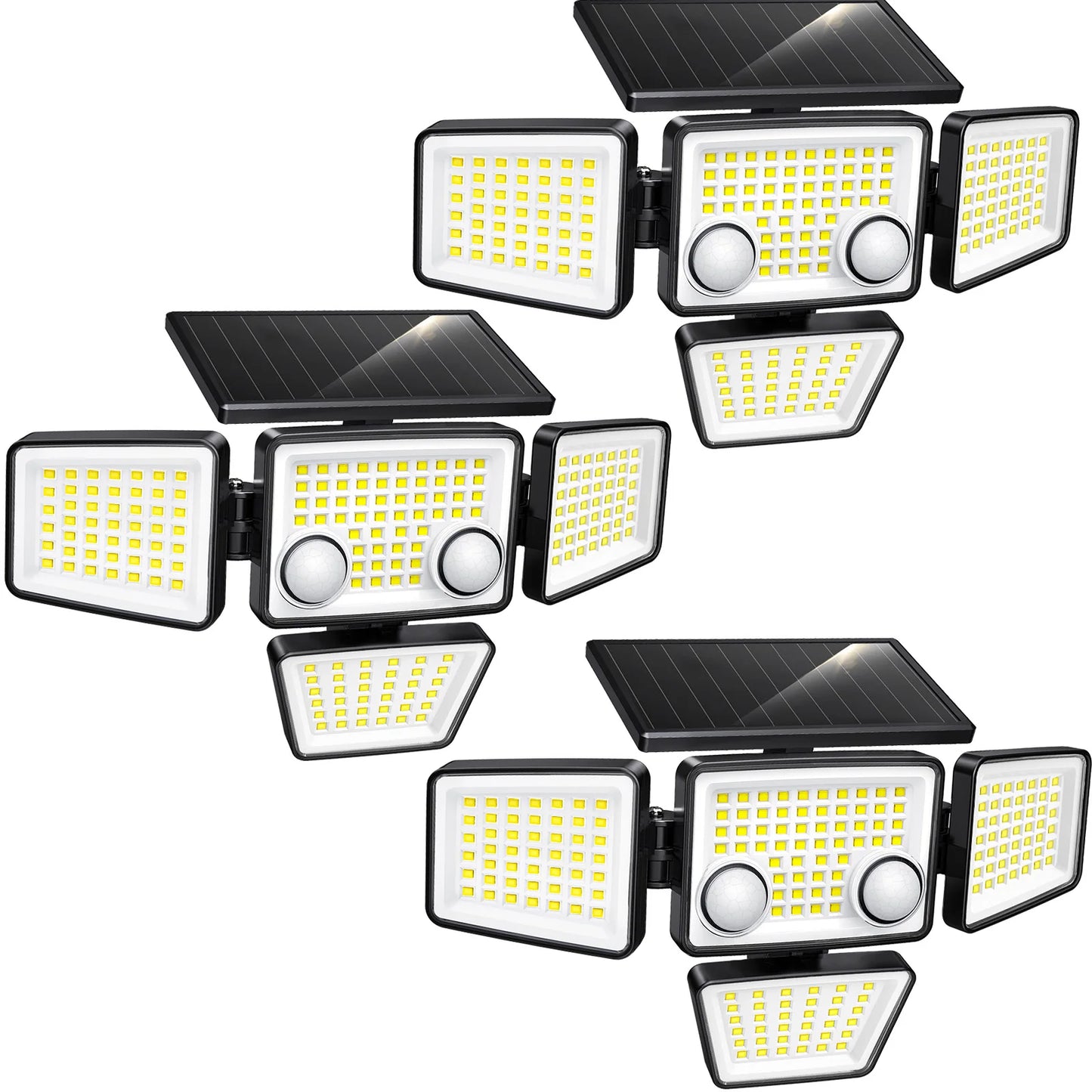 Solar Outdoor Lights 3000LM 188 LED Motion Sensor Flood Security Lights for Backyard Patio