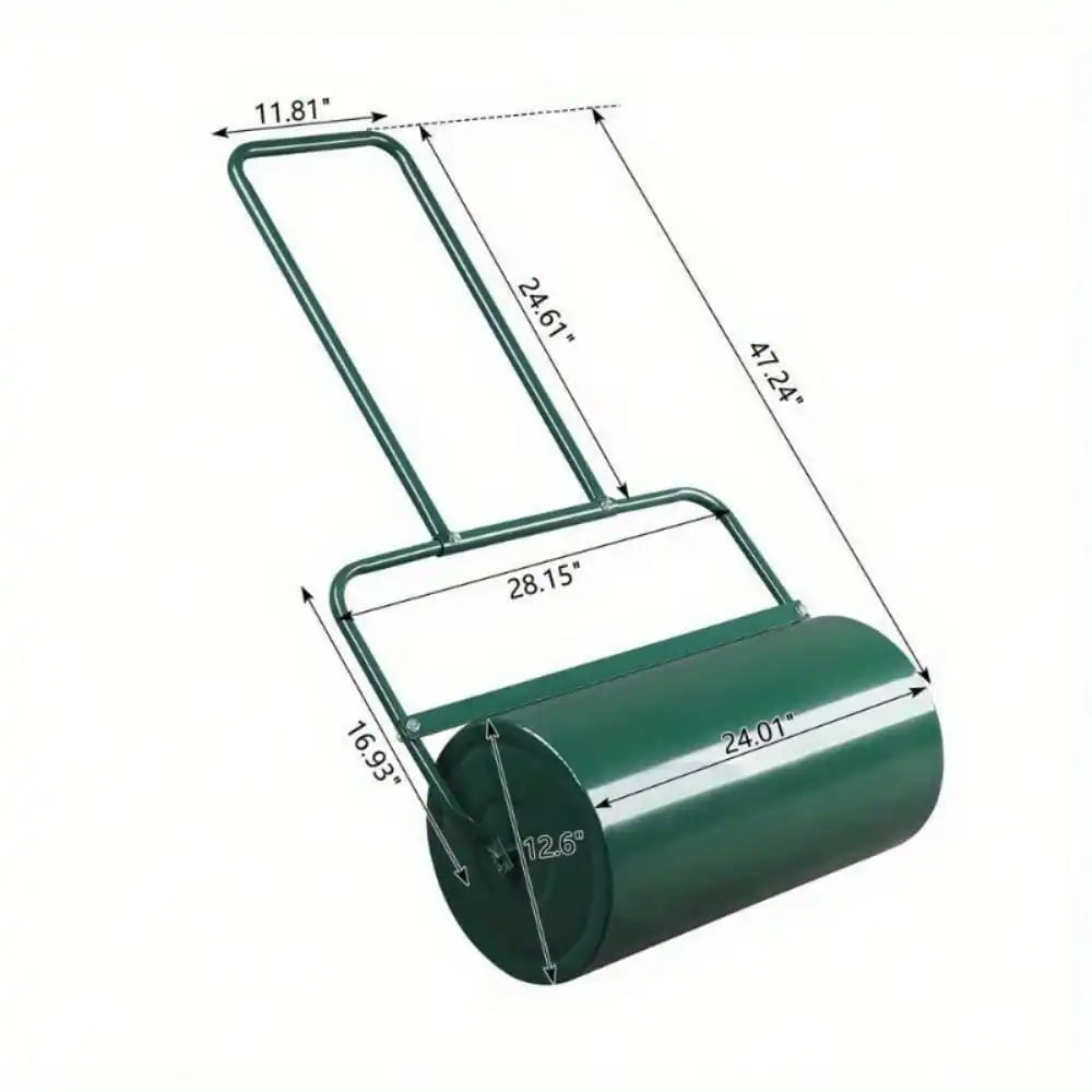 47 Inch Lawn Roller Cylindrical Garden Rollers Tow Behind Water Filled Steel