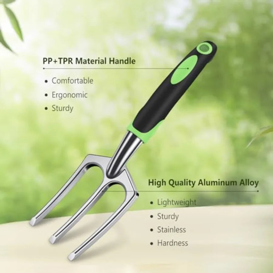 sungwoo Garden Tool Set 10 Piece Heavy Duty and Lightweight Aluminium Alloy Tools with Ergonomic Handle Sturdy Storage Tote Bag