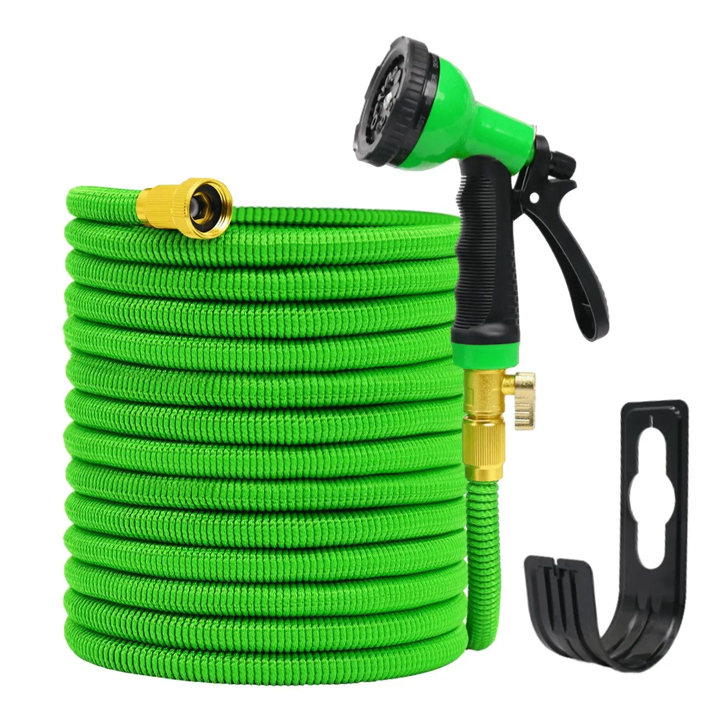 GardenJoy 50-100FT Expandable Garden Hose with Holder and 10 Spray Nozzle Flexible Water Hose for Home Garden Watering